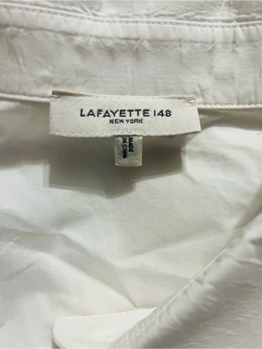 LAFAYETTE 148 Painter's Palette Print Cotton Poplin Oversized Shirt Sz L
